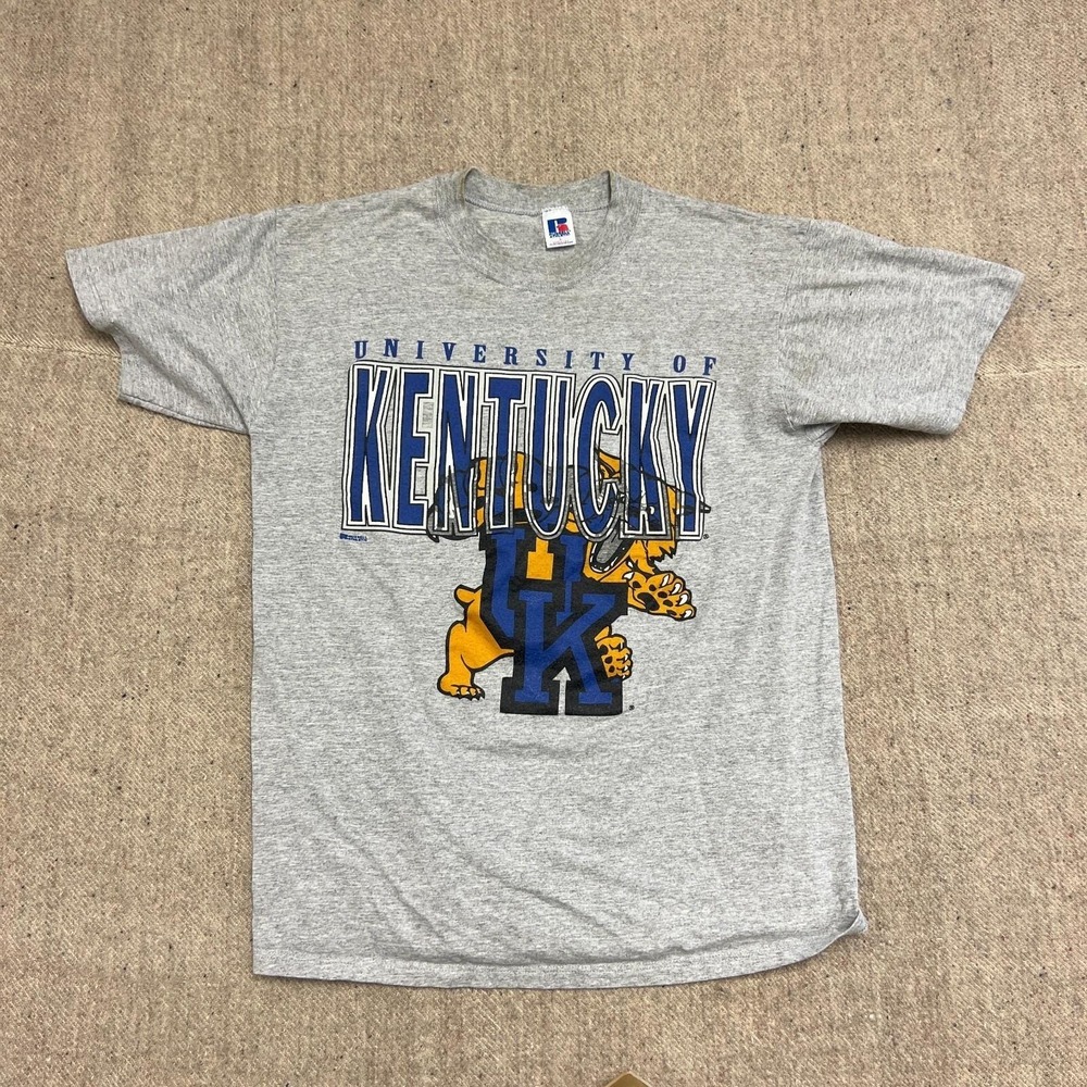 Vintage University Of Kentucky Shirt Mens Large Gray 1990s Russell Athletic NCAA